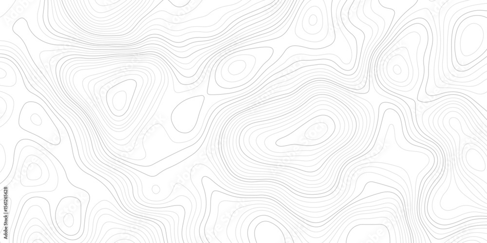 Poster minimalist abstract topographic contour lines design white and gray, creating an abstract landscape 