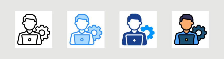 Administrator Icon Collection Set Multiple Style