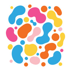 Abstract Colorful Blob Liquid Shape Modern Graphic Element Isolated Design