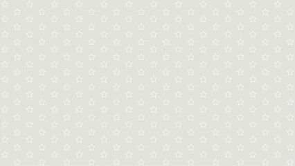 Seamless white star outline pattern on light gray background. Minimalist celestial wallpaper, perfect for baby room decor, kids textile, scrapbooking, gift wrap, or nursery design elements.