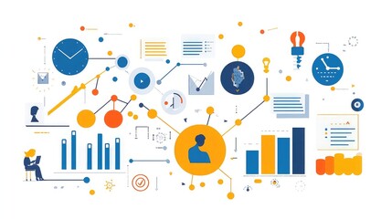 Career development infographics showing skill building pathways job market data professional growth training opportunities performance metrics visualization graphics