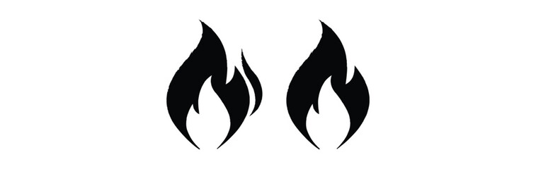 hot fire / flame heat or spicy food symbol flat vector icon for apps and websites