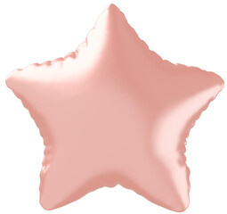 3D画像_星型の風船_ピンク