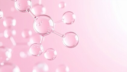Clean Molecular Structure &ndash; Futuristic Science and Beauty Background
