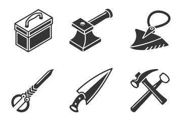 set of gardening tools vector