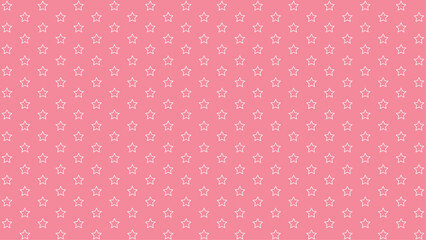 Seamless white star outline pattern on soft pink background. Cute vector design for baby girl themes, nursery prints, kids party, fabric, scrapbook, or wrapping paper decoration.