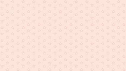 Seamless pastel star pattern vector with light pink outline stars on beige background. Cute baby star background, minimal celestial design for kids, fabric, nursery, wallpaper, wrapping paper.