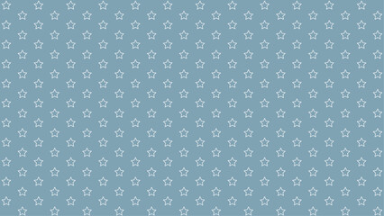 Seamless baby blue star outline pattern vector. Cute celestial background with white stars for kids, nursery wallpaper, textile, wrapping paper, and pastel aesthetic design projects.