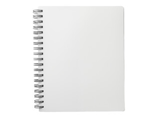 White notebook isolated on transparent background