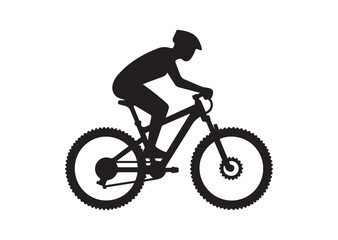 Mountain bike bicycle cycle Silhouette Vector