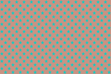 Aquamarine Star Pattern on Clay Background – Earth Tone Vector Design