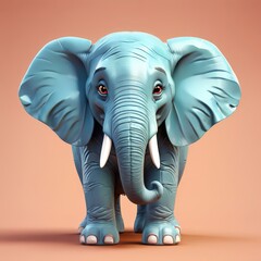 an AI Image Generator, Adorable Cartoon Elephant i