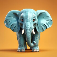 an AI Image Generator, Adorable Cartoon Elephant i