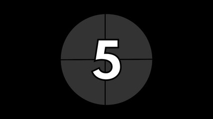 10-Second Countdown - Bold number Timer Animation