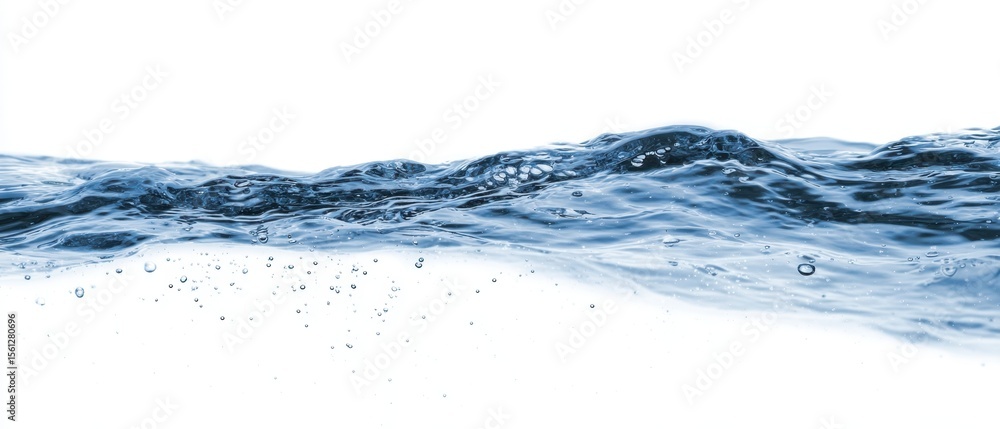 Poster the flowing water wave creating a serene and refreshing atmosphere.