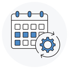Workflower Calendar icon, Streamline Your Schedule with a Smart Workflow Calendar, Organize, Plan, and Execute: The Power of Workflow Calendars, vector