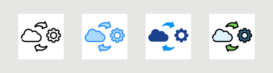 Hybrid Icon Collection Set Multiple Style