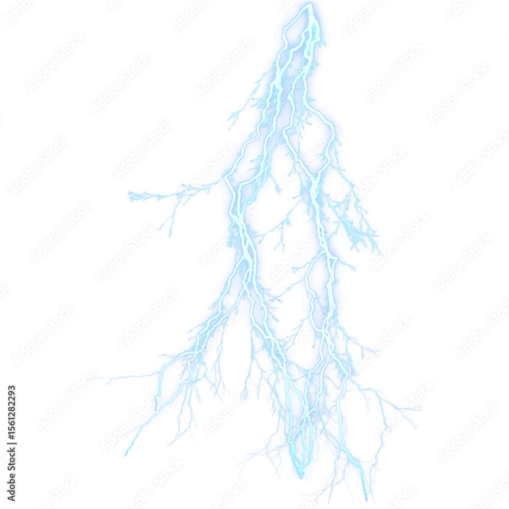 Poster dynamic lightning strike on transparent backdrop a high-resolution image of electric discharge for w
