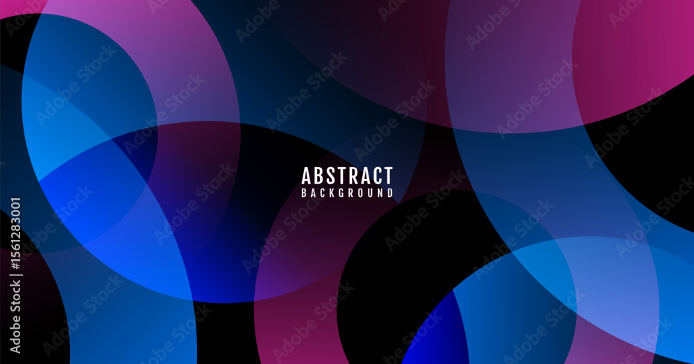 Poster 3d colorful geometric abstract background overlap layer on dark space with circles effect decoration