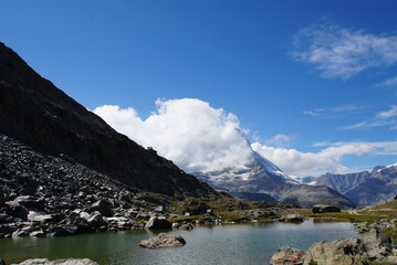  view of Riffelsee Lake - Zermatt, Switzerland	
