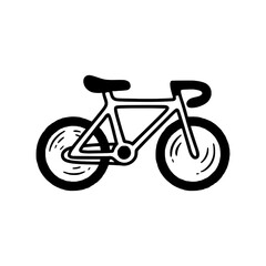 Hand-Drawn Bicycle Doodle Vector – Eco-Friendly Transportation Sketch Illustration