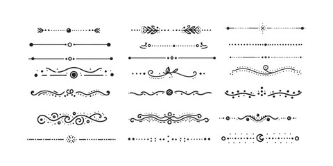 dotted line ,Leafy line, Banner style loop divider