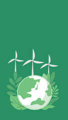 Green environmental illustration