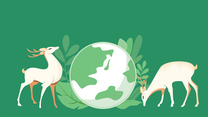 Green environmental illustration