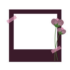 Polaroid Photo Frame With Floral Tape