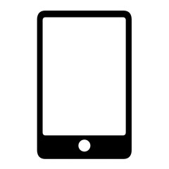 スマホのシンプルアイコン風モノクロイラスト