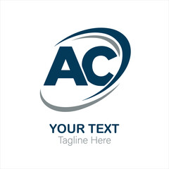 Obraz premium Abstract AC letter logo modern corporate business icon vector