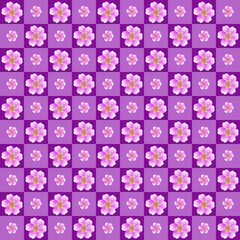 This image features a repeating floral pattern. The pattern consists of evenly spaced