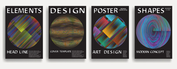 Modern posters . Vector design composition with various geometric shapes . Abstract contemporary art . Vector art ideal for media, ads, covers, brochures, banners.
