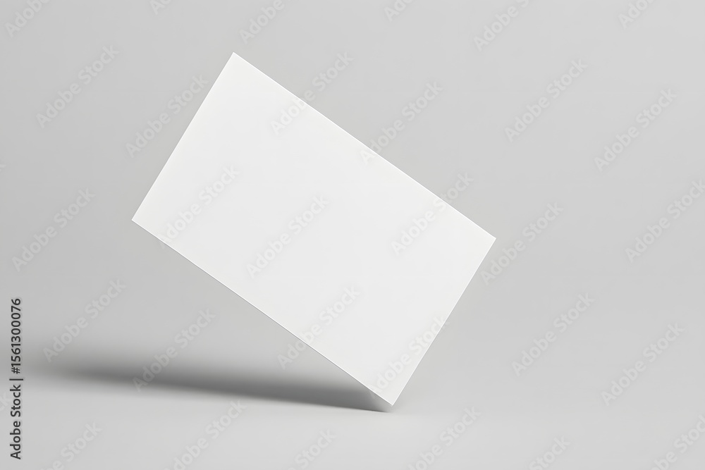 Poster clean rectangular paper sheet displays a simple design for mockups and branding, showcasing elegance