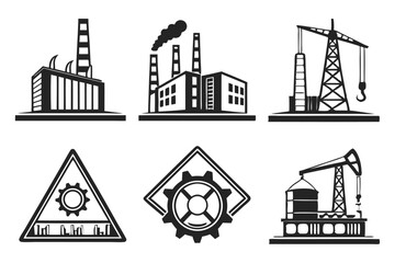 vector illustration of a factory