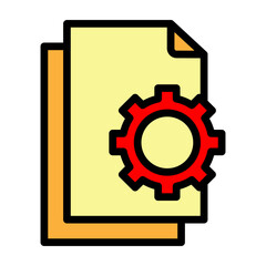 Config File Vector Filled Icon Design