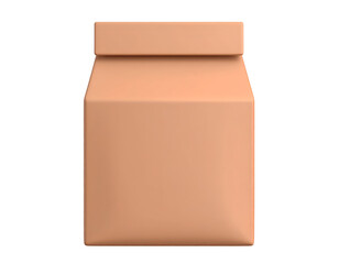 3D Render Light Peach Box