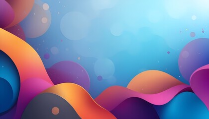 Modern Design Template with Vibrant Gradient Shapes for Creative and Trendy Visual Projects

