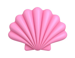 Pink Shell 3D Render