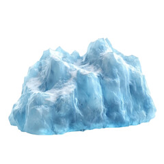 Naklejka premium A majestic blue iceberg floats serenely, a symbol of the arctic wilderness, isolated on transparent background