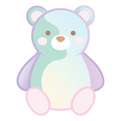 Gummy bear in pastel colors