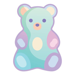 Gummy bear in pastel colors