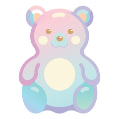 Gummy bear in pastel colors
