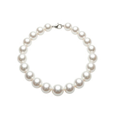 A classic white pearl bracelet featuring lustrous round pearls and a polished silver clasp, ideal for luxury fashion, wedding, or anniversary themes.