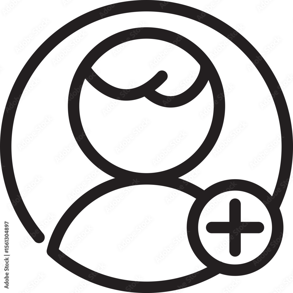 Poster Add User Icon Simple, Clean, and Modern User Interface Design Element