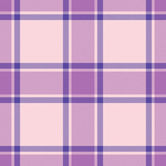 Seamless lavender and pink plaid pattern forming a classic and timeless design, suitable for various applications