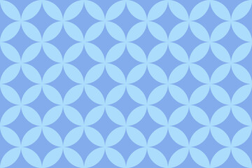 Seamless vector geometric pattern of quatrefoil shapes creating a diamond pattern, ideal for backgrounds, textiles, and decorative designs