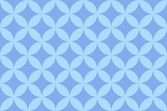 Seamless vector geometric pattern of quatrefoil shapes creating a diamond pattern, ideal for backgrounds, textiles, and decorative designs