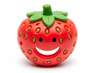 Smiling Strawberry Teether Baby's Silicone Grip Toy