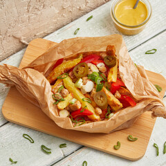 Spice bag curry – vegan stir-fry with chili and vegetables